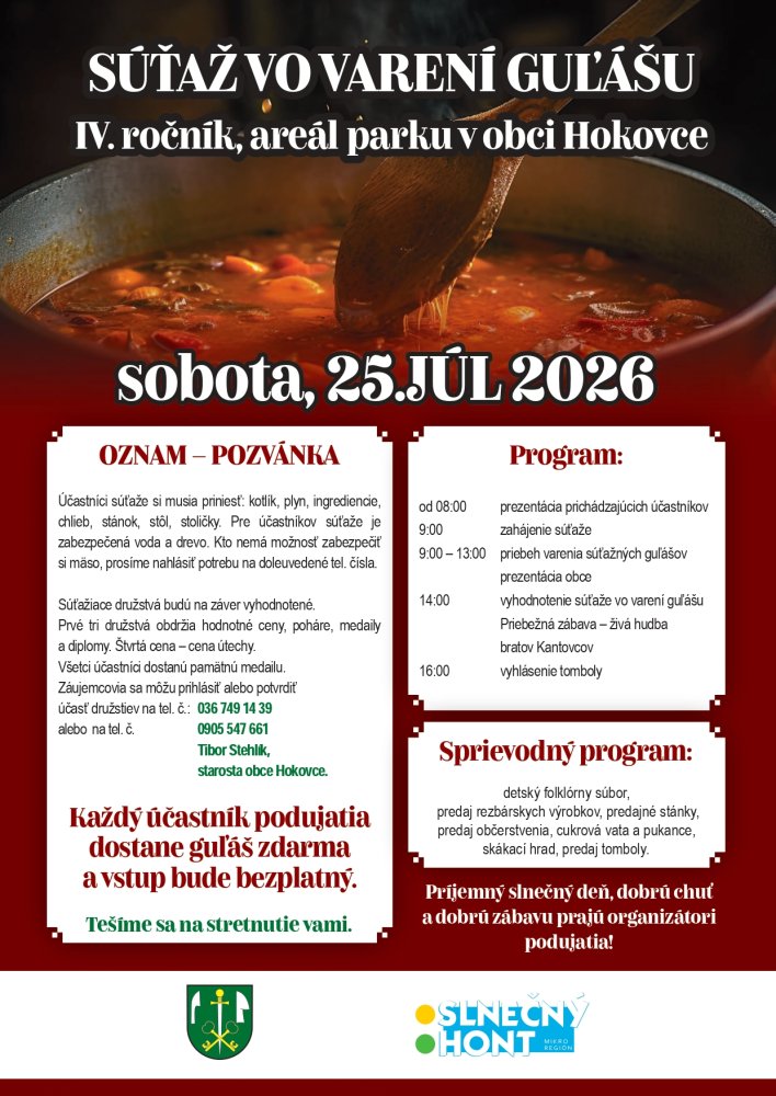 Pozvánka obec Hokovce