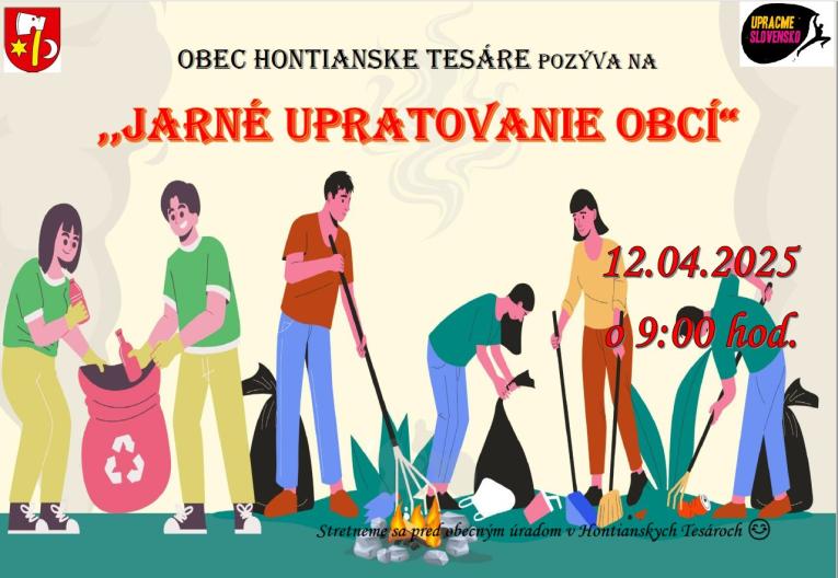 Plagát Jarné upratovanie obcí