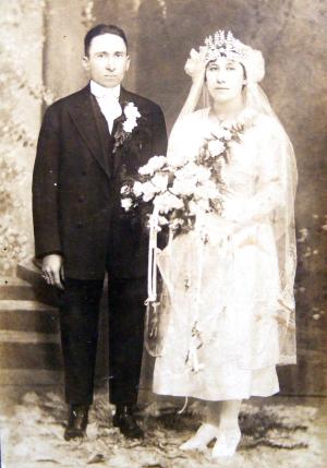 Svadobný pár z Hontianskych Tesár