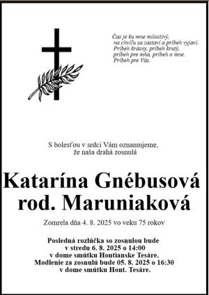 Parte Katarína Gnébusová